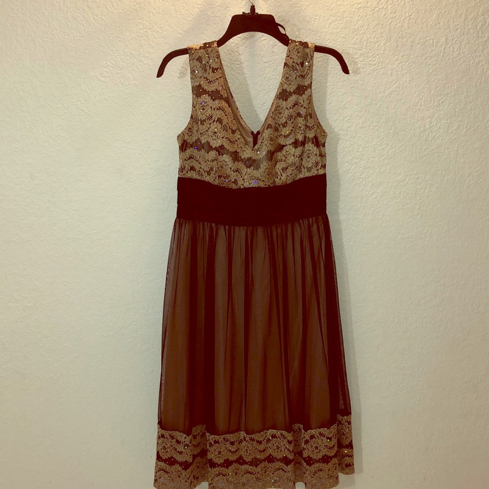 Gold/black special occasion dress